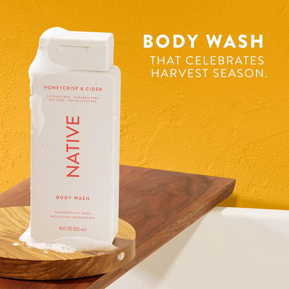 Shampoo & Conditioner, Body Wash - Honey Crisp & Cider - Naturally Derived Ingredients, Sulfate-Free, Paraben-Free, Strengthening Hair Care | Fall Seasonal Bundle (51 Fl Oz Total) - 3 Pk