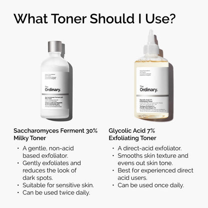 The Ordinary Glycolic Acid 7% Exfoliating Toner, Brightening and Smoothing Daily Toner for More Even-Looking Skin Tone