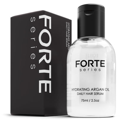 Hydrating Argan Oil Daily Hair Serum by Forte Series Sulfate Free Argan Hair Oil for Men Hair Serum for Dry Damaged Hair, for Styling Hair (75 Ml / 2.5 Oz)