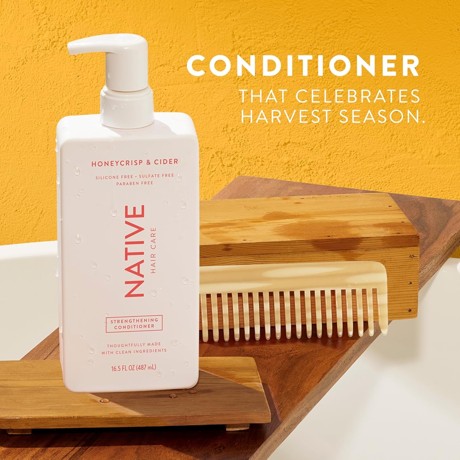 Shampoo & Conditioner, Body Wash - Honey Crisp & Cider - Naturally Derived Ingredients, Sulfate-Free, Paraben-Free, Strengthening Hair Care | Fall Seasonal Bundle (51 Fl Oz Total) - 3 Pk