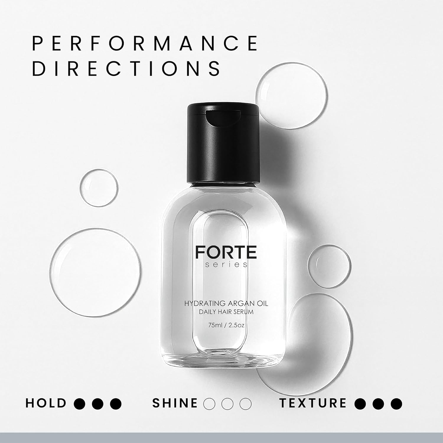 Hydrating Argan Oil Daily Hair Serum by Forte Series Sulfate Free Argan Hair Oil for Men Hair Serum for Dry Damaged Hair, for Styling Hair (75 Ml / 2.5 Oz)