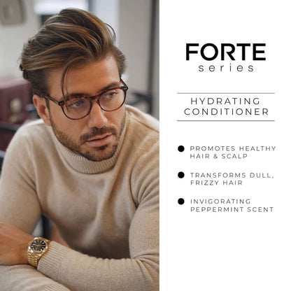 Hydrating Hair Conditioner for Men by Forte Series Deep Treatment for Damaged Hair Nourishing for Dry Hair Sulfate & Paraben for Frizzy Hair, (8 Oz)