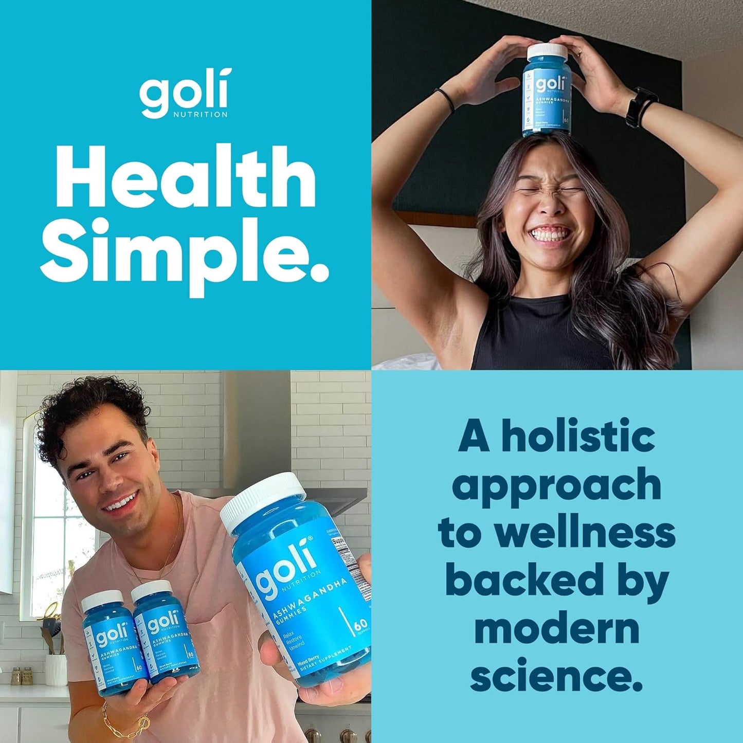 Ashwagandha & Vitamin D Gummy - 300 Count - Mixed Berry, KSM-66, Vegan, Plant Based, Non-Gmo, Gluten-Free & Gelatin Free Relax. Restore. Unwind, Pack of 5