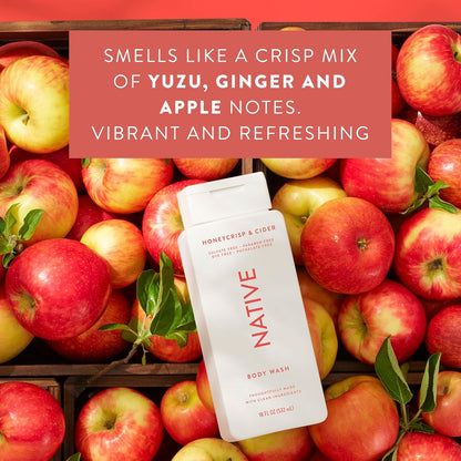 Shampoo & Conditioner, Body Wash - Honey Crisp & Cider - Naturally Derived Ingredients, Sulfate-Free, Paraben-Free, Strengthening Hair Care | Fall Seasonal Bundle (51 Fl Oz Total) - 3 Pk